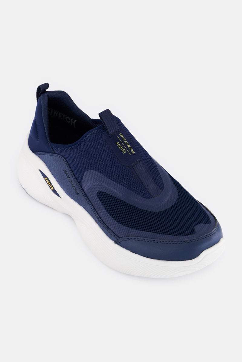 SKECHERS Men Arch Fit Infinity Venator Slip On Sports Shoes, Navy  - Image 1