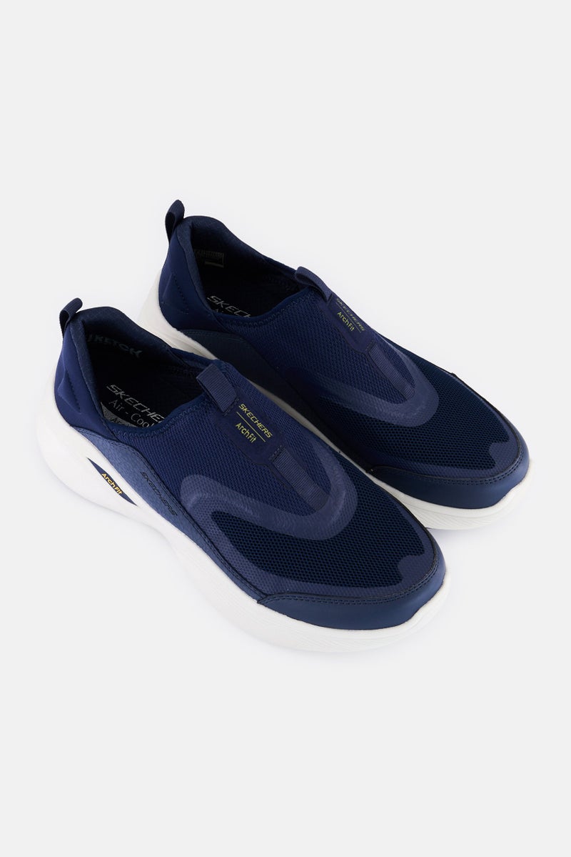 SKECHERS Men Arch Fit Infinity Venator Slip On Sports Shoes, Navy  - Image 4