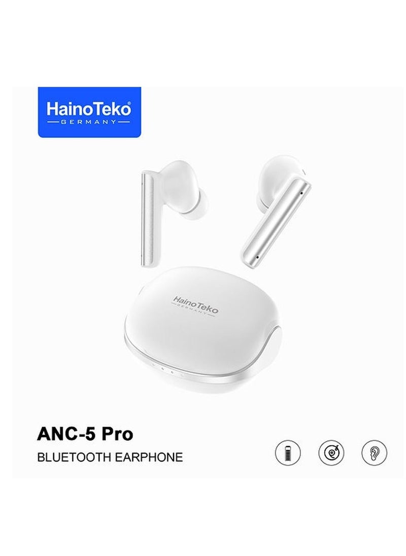 Haino Teko - Haino Teko Germany ANC-5 Pro Bluetooth Earbuds With HD Mic and Touch Control Designed For iPhone 12 - Image 1