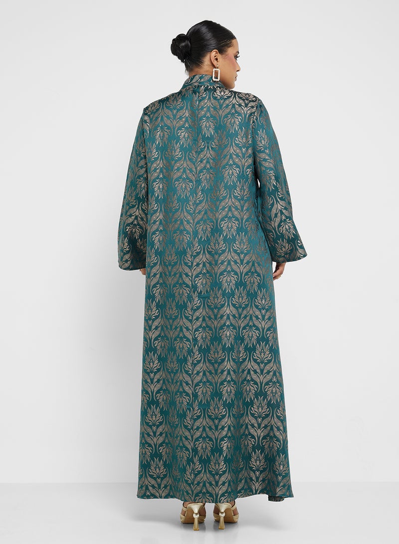 Khizana Plus size embroidered jalabiya - Image 2