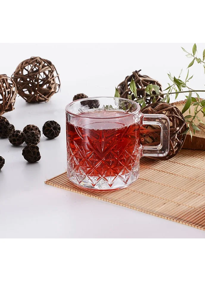 Paşabahçe 55452 Timeless Tea / Coffee Cup with Handle 195 cc 6 Pieces