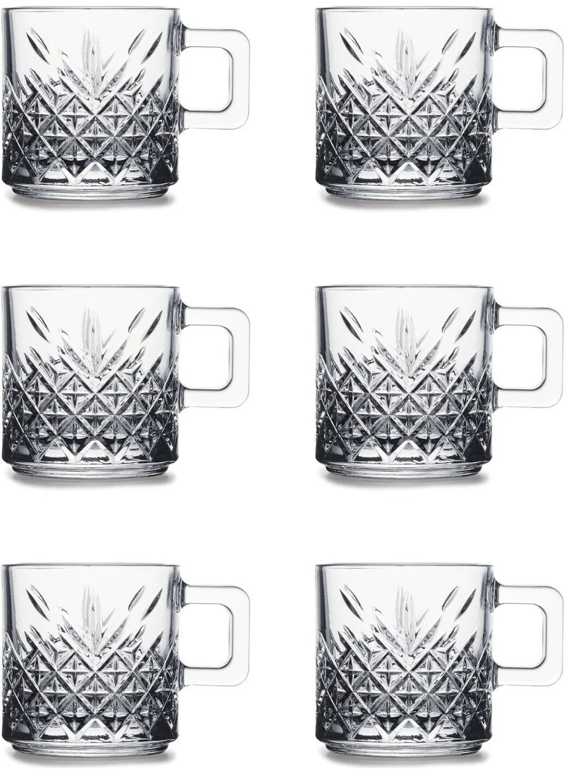 Paşabahçe 55452 Timeless Tea / Coffee Cup with Handle 195 cc 6 Pieces