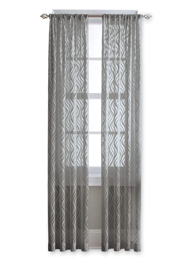 CHF 1Z412206GY Lyric Curtain Panel, 63", Grey - Image 2
