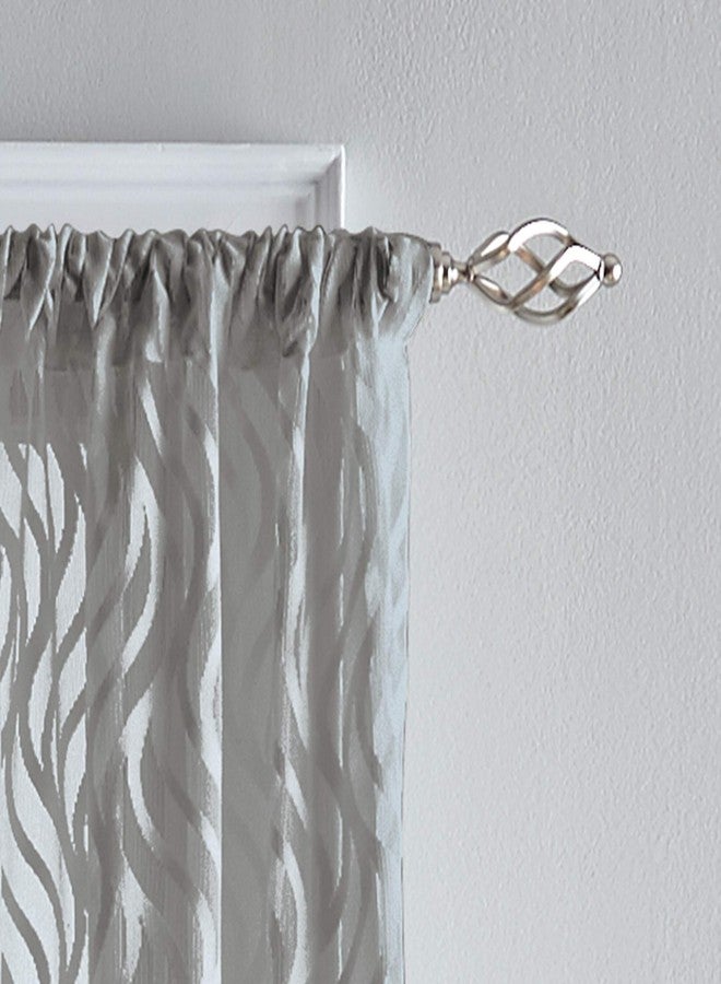CHF 1Z412206GY Lyric Curtain Panel, 63", Grey - Image 3