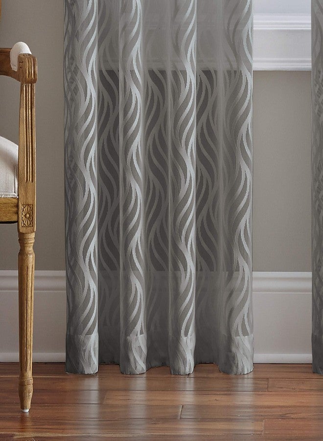 CHF 1Z412206GY Lyric Curtain Panel, 63", Grey - Image 4