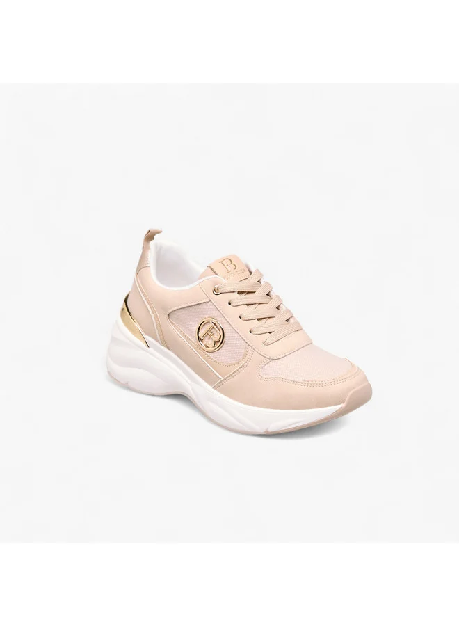 Flora Bella By Shoexpress Women Logo Accent Sneakers with Lace-Up Closure