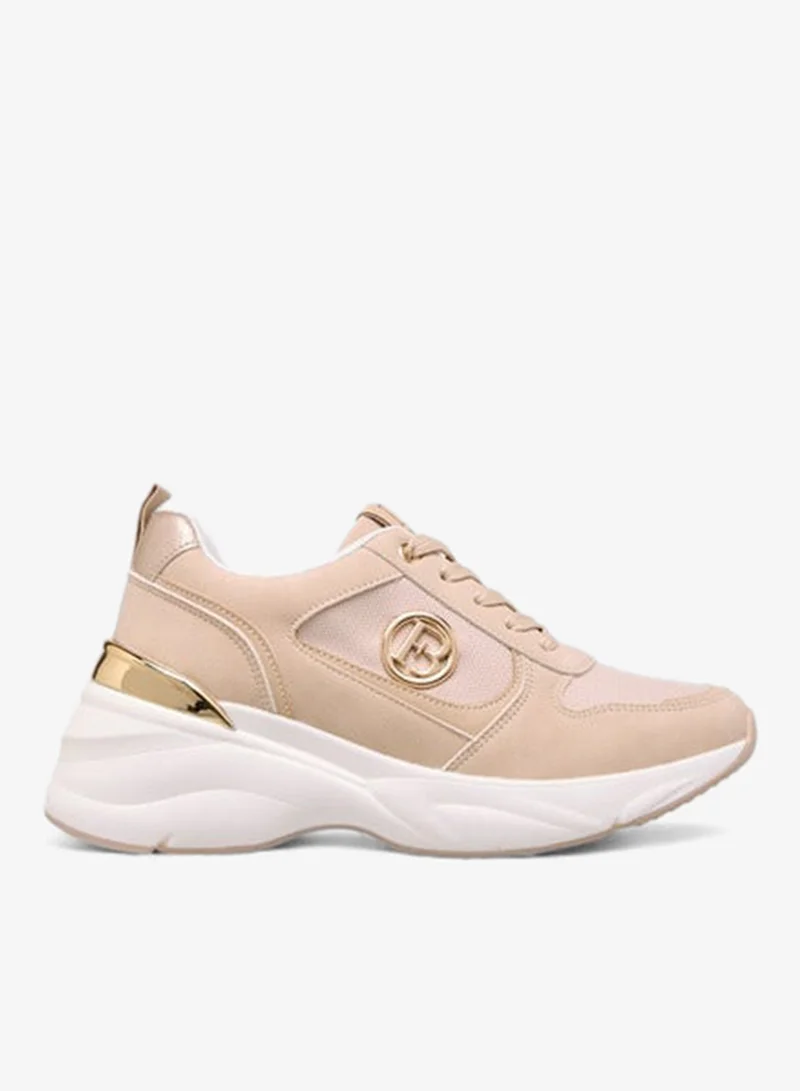 Women Logo Accent Sneakers with Lace-Up Closure