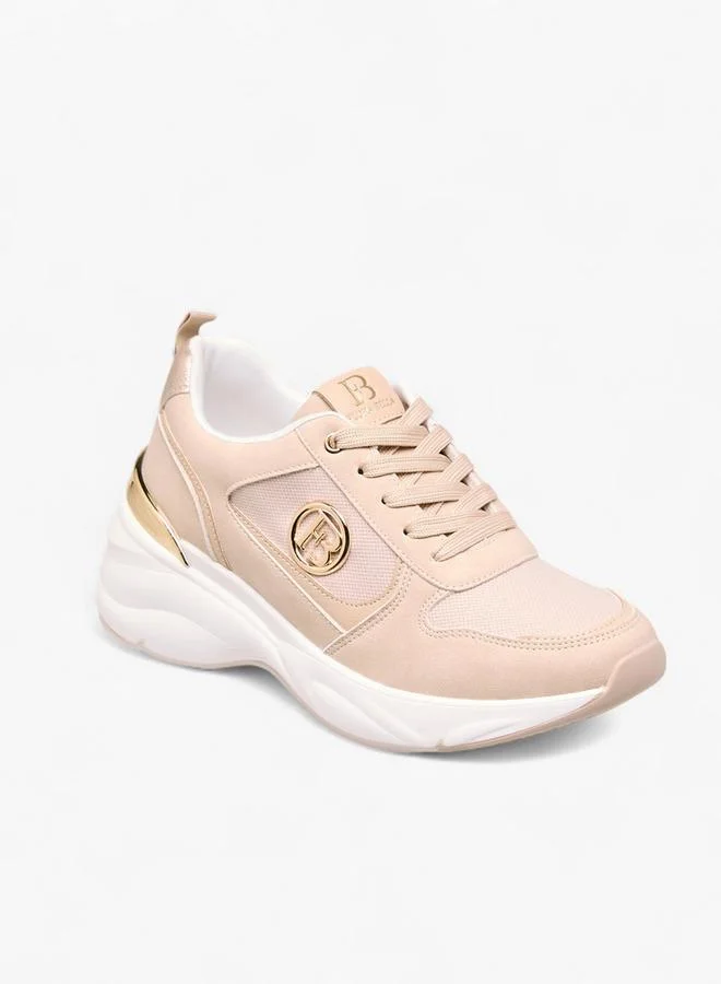 Women Logo Accent Sneakers with Lace-Up Closure