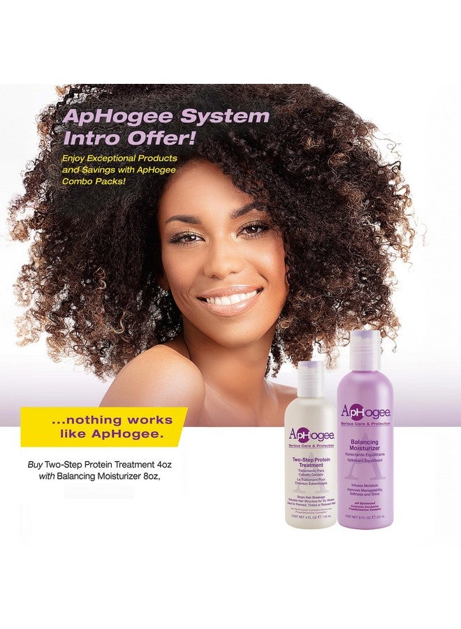 Aphogee Serious Hair Care Double Bundle (Twostep Protein Treatment 4 Fl Oz and Balancing Moisturizer 8 Fl Oz) - Image 1