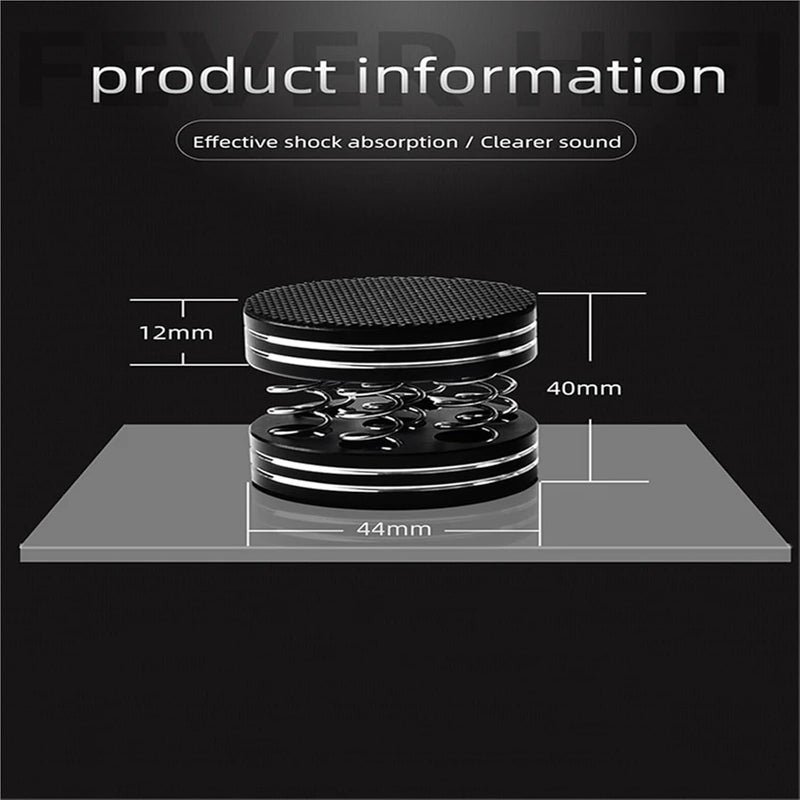 4pcs HiFi Stand Feet Pad Audiophile Round Spring Damping Pad HiFi Feet Audio Amplifier Shock Absorber Feet Pad Stand Speaker(Black) - Image 2