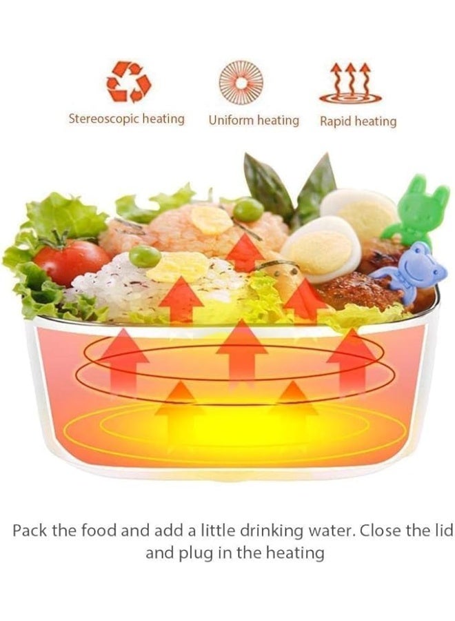 Portable multipurpose lunch box with electric heating feature, available in multiple colors, 16x10.5x22.2 cm - Image 2