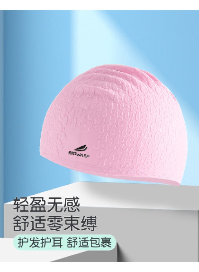 Bumblebee قبعة سباحة للأطفال، سيليكون غير محدد الجنس عالي المرونة مقاومة للماء للسباحة الاحترافية للأولاد والبنات - Image 1