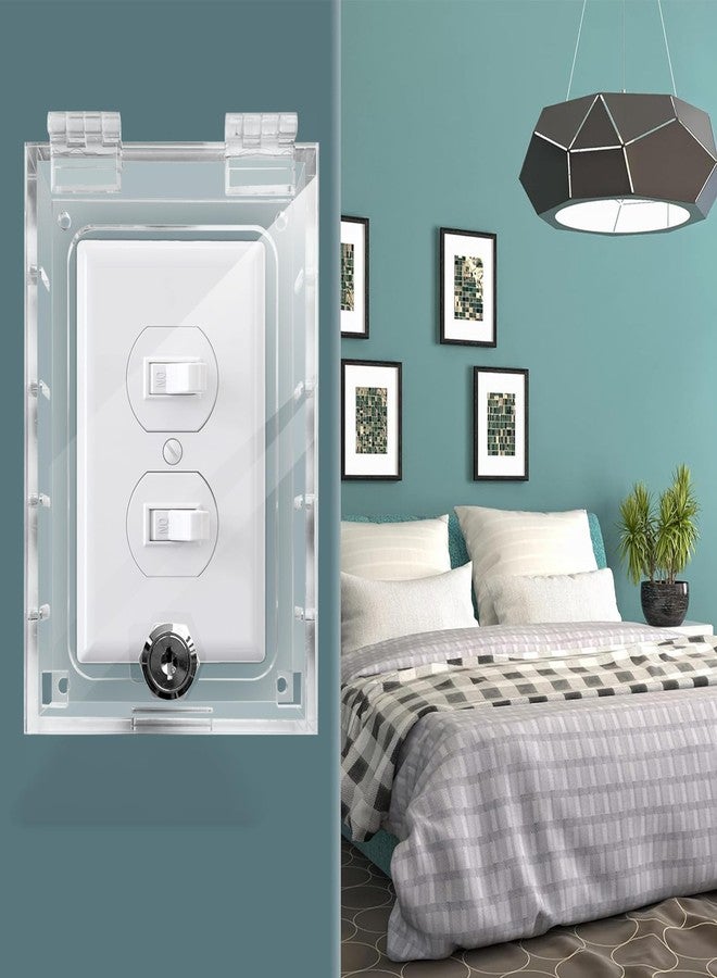 groword Switch Cover,Baby Proof Light Outlet Covers,Child Safety Switch Plate Guard,Wall Plug Box,Kids Electrical Protector Box Fits All Outlet 4.95" H X 3.35" W X 1.77" D or Smaller (1 Pack) - Image 1