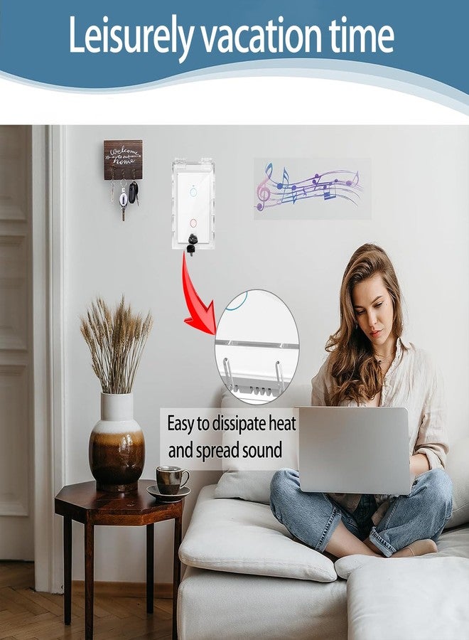 groword Switch Cover,Baby Proof Light Outlet Covers,Child Safety Switch Plate Guard,Wall Plug Box,Kids Electrical Protector Box Fits All Outlet 4.95" H X 3.35" W X 1.77" D or Smaller (1 Pack) - Image 4