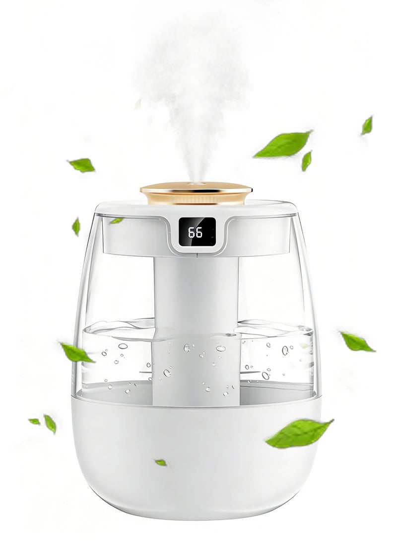 TELANPU Double Spray Air Humidifier for Bedroom, 2.2L Quiet Cool Mist Humidifier for Plants Dorm Room Office Home Car Personal Humidificador with Digital Display 3 Mist Modes & Night Light - Image 1