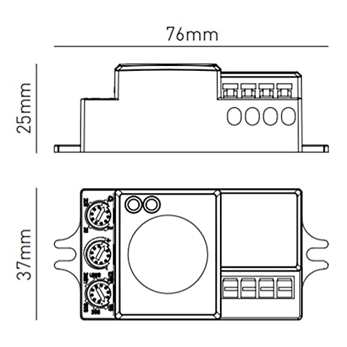 Maxwell 360 Degree 8 Meter Coverage Microwave Motion Sensor,Motion Detector (Plastic, White) 18Month Warranty - Image 3