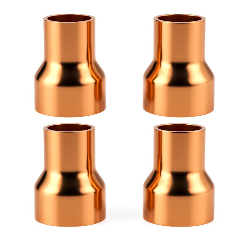 GASHER 4Pcs 118 to 78 ID Copper Reducer Reducing Copper Coupling Fitting Straight with Sweat End for HVAC Refrigeration System - Image 2