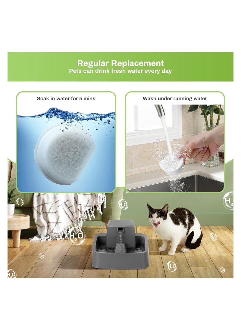 Generic - 6-Pack Cat Fountain Replacement Carbon Filters & Foam, Compatible with Ceramic Pagoda, Avalon, Butterfly, Sedona Automatic Water Bowls, Includes Pre-Filter Foam for Enhanced Purification. - Image 1