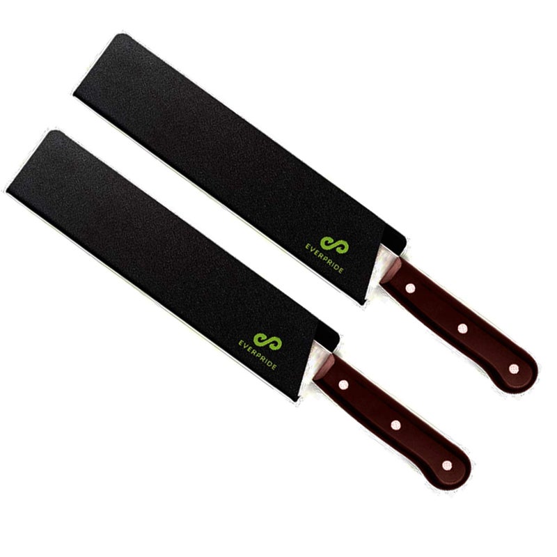 EVERPRIDE 14 Inch Chef Knife Guard Set 2Piece Set Long Knives Blade Edge Cover Sheaths for Chefs Knives  Durable BPAFree Felt Lined Sturdy ABS Plastic  Knives Not Included