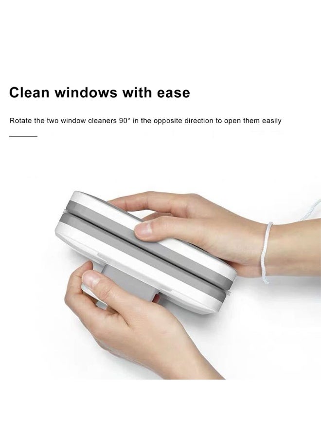 يلا جوي منظف ​​نوافذ مغناطيسي بمقبض كبير وأداة تنظيف نوافذ بلاستيكية متينة عالية الأمان على الوجهين للنظارات من 3 إلى 10 مم - Image 5