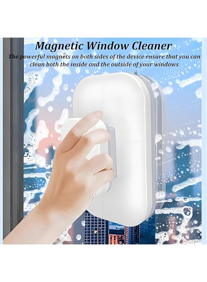 يلا جوي منظف ​​نوافذ مغناطيسي بمقبض كبير وأداة تنظيف نوافذ بلاستيكية متينة عالية الأمان على الوجهين للنظارات من 3 إلى 10 مم - Image 2