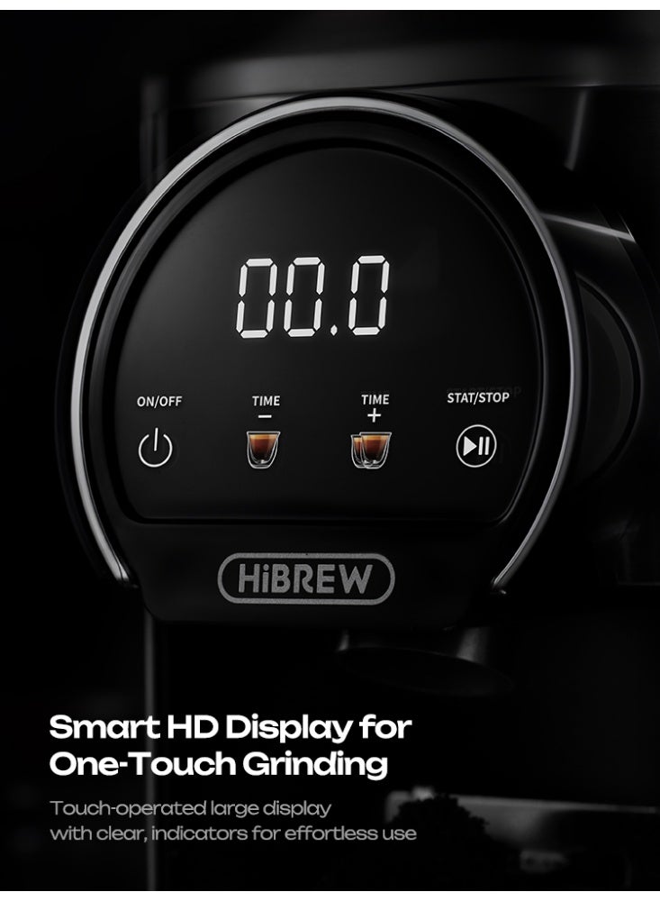 Hibrew Electric Coffee Grinder with 31 Grind Settings, Titanium-Coated Stainless Steel Burr, HD Auto Display & Visual Bean Storage for Espresso, American, Pour Over G3-PLUS-SL-UK - Image 2
