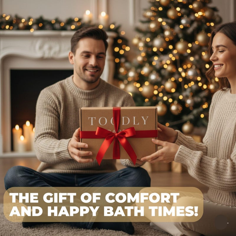 Toodly Comfortable Baby Bath Kneeler and Elbow Rest Pad Set â€“ Thick Memory Foam Bath Kneeling Pad with Elbow Support â€“ Baby Bathtub Cushion with Toy Organizer for Bathing Infant or Toddler - Beige - Image 4