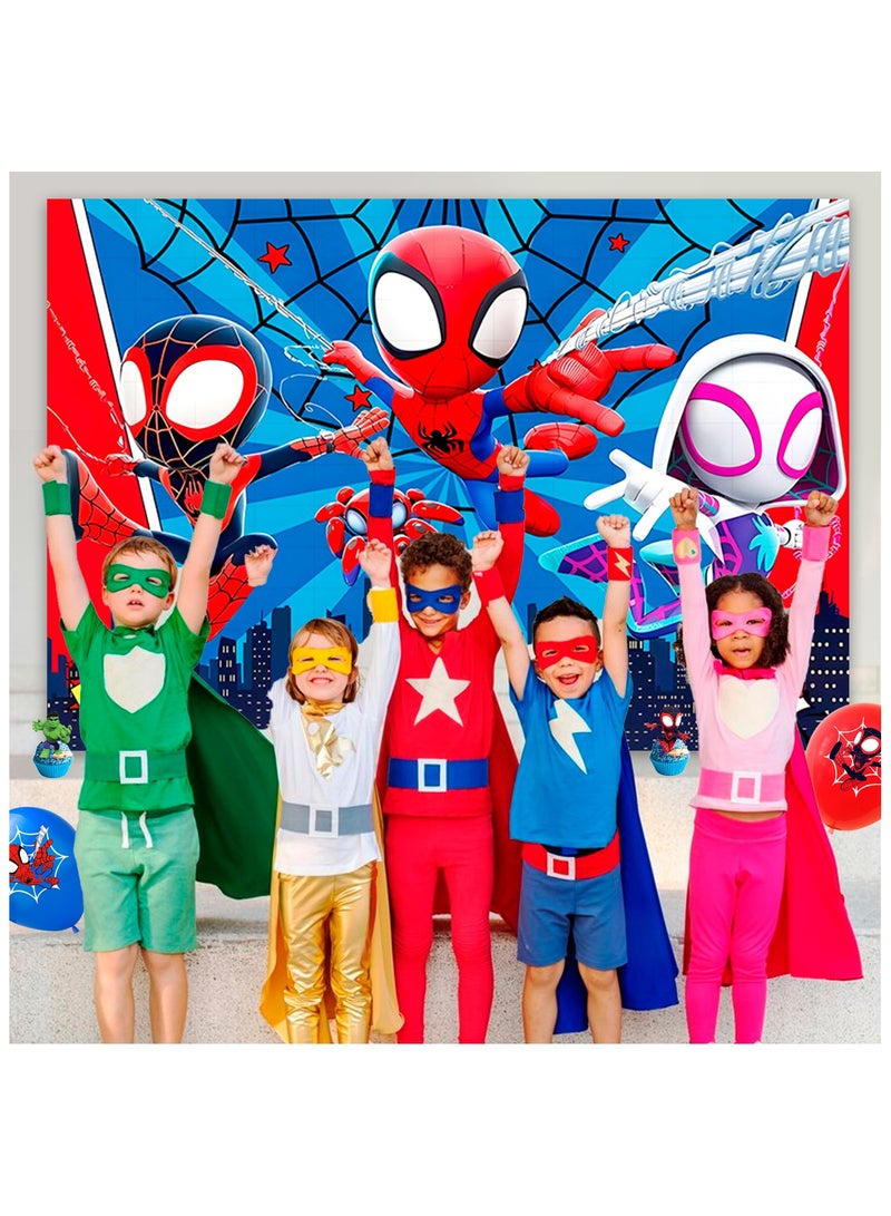 إيلوفهابرتي مستلزمات حفلة عيد ميلاد بطابع سبايدرمان وأصدقاؤه، 30 قطعة مجموعة زينة حفلة سبايدرمان الصغير وأصدقاؤه - زينة كعكة بطابع سبايدرمان وأصدقاؤه للأطفال حفلة عيد ميلاد سبايدرمان - Image 4