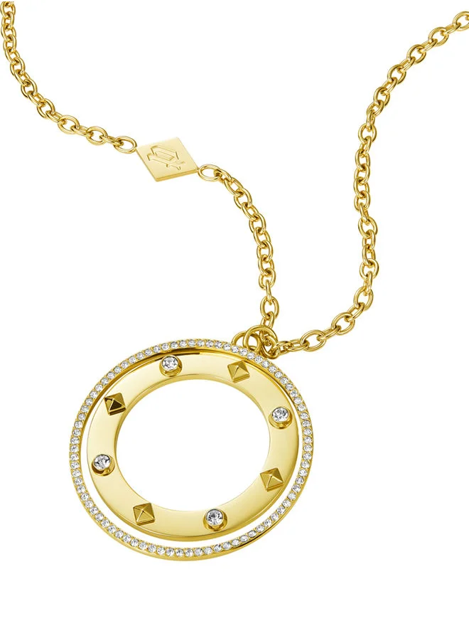 بوليس POLICE - Necklace For Women Gold Plating With Crystals - PEJLN0001606