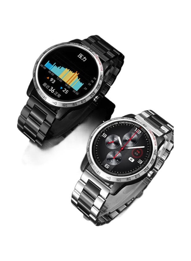 Bkayp Compatible With Huawei Watch Gt4/3/2/Pro/Watch3/4, Honor Magic2 Strap, Three-Strand Stainless Steel Band, Universal For Men And Women, Smart Sports Fashion Casual [Silver] - Image 1