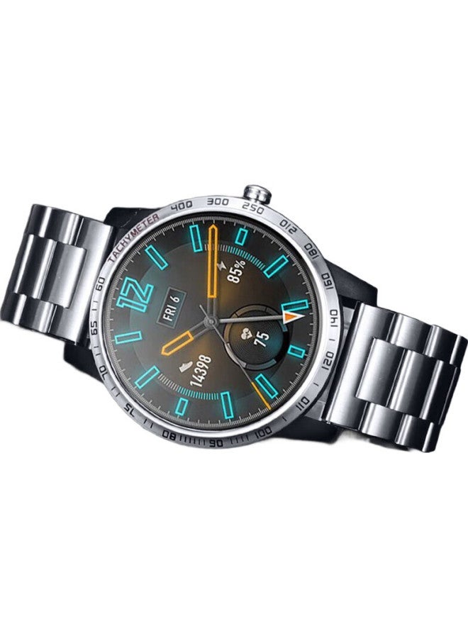 Bkayp Compatible With Huawei Watch Gt4/3/2/Pro/Watch3/4, Honor Magic2 Strap, Three-Strand Stainless Steel Band, Universal For Men And Women, Smart Sports Fashion Casual [Silver] - Image 2