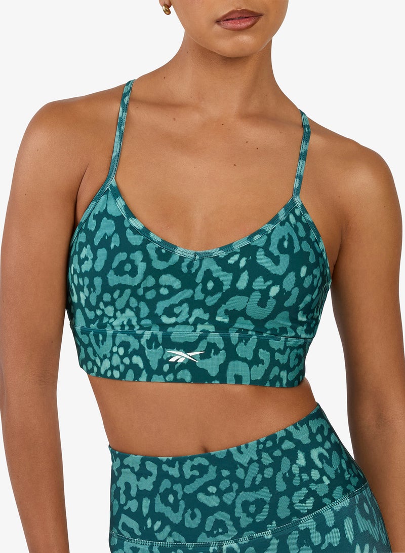 Reebok Id Train Printed Tri-Back Bra - Image 1