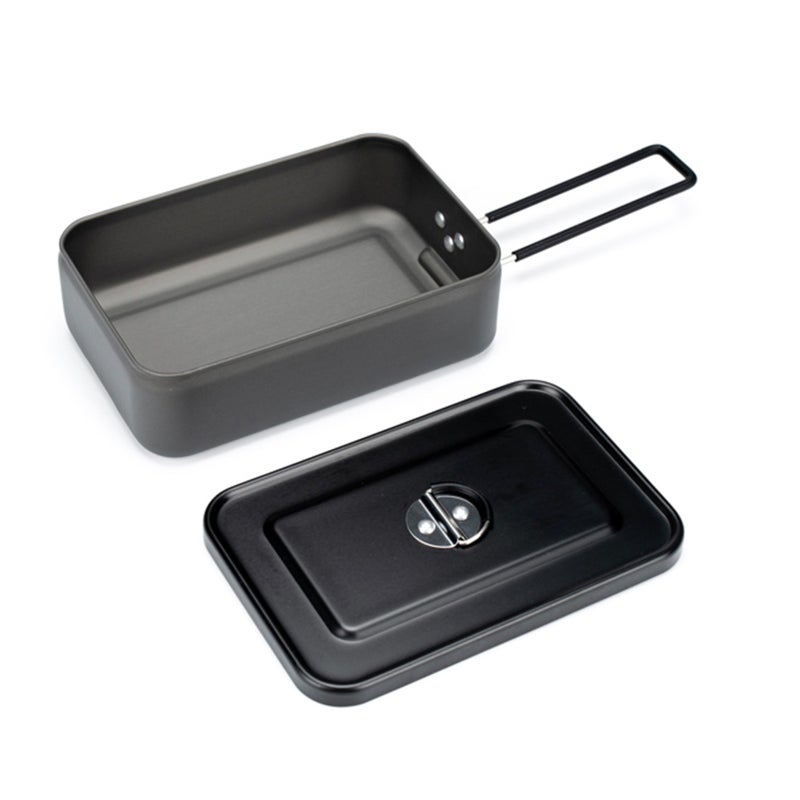 Outdoor Lunch Box Aluminum Alloy Food Container Travel Bento Box for Outdoor Camping Hiking - Image 1