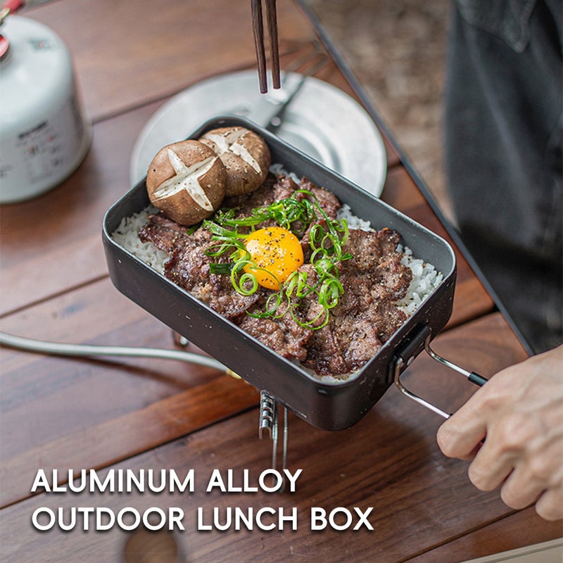 Outdoor Lunch Box Aluminum Alloy Food Container Travel Bento Box for Outdoor Camping Hiking - Image 2