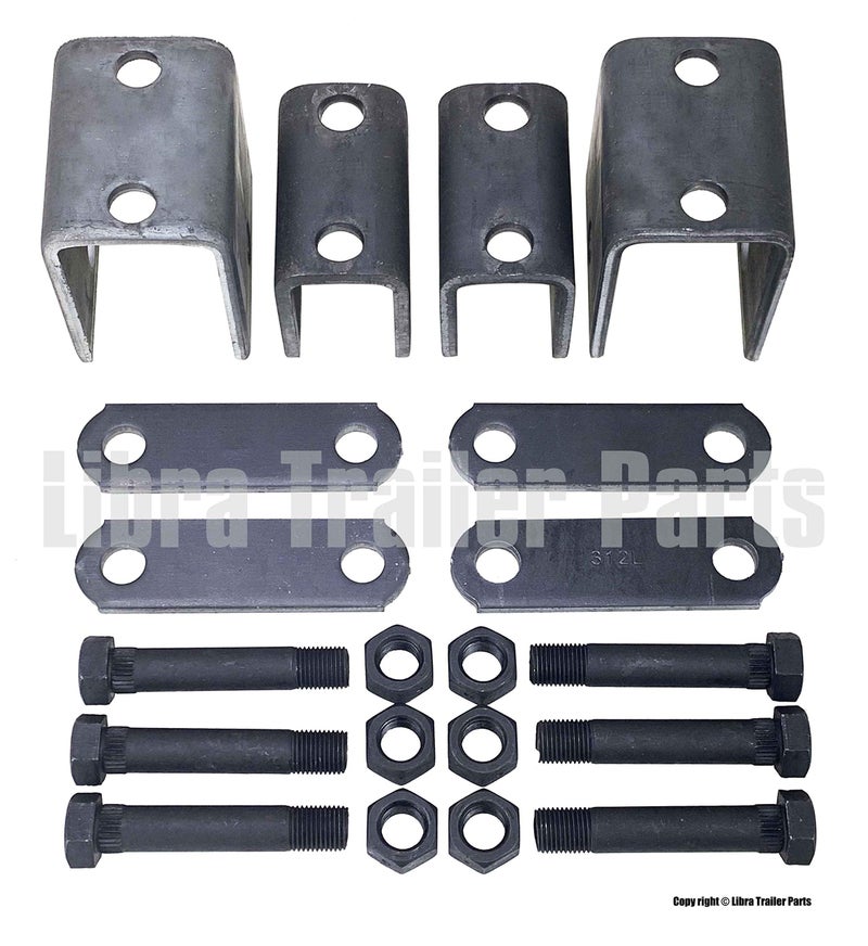 Libra Trailer Leaf Spring Hanger Kit for Double Eye Springs Single Axle Suspension