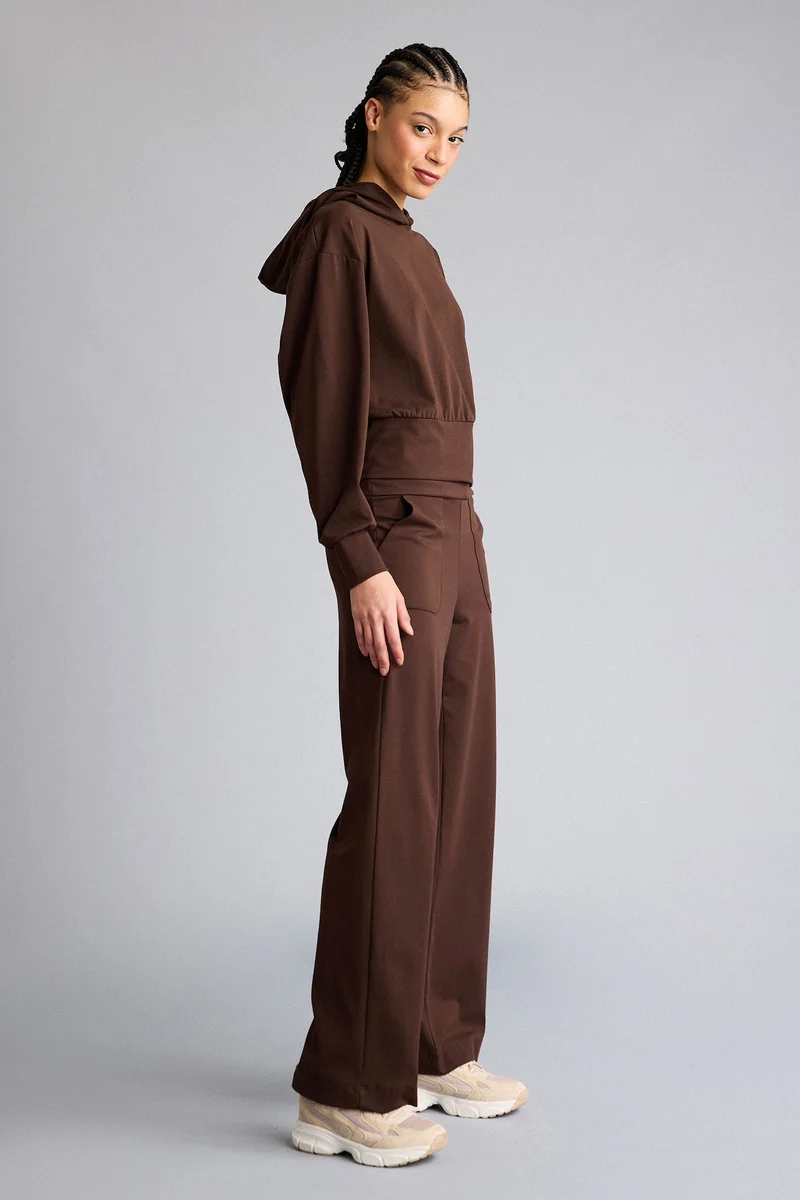Defacto Wide Leg Long Pocketed Sports Pants
