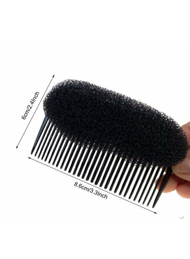 NaRaMax 2PCS Hair Clip with Sponge Base Inserts, Bump It Up Pads, Bun Maker, Styling Accessories, Charming Comb Braid Tool (Brown) - Image 2