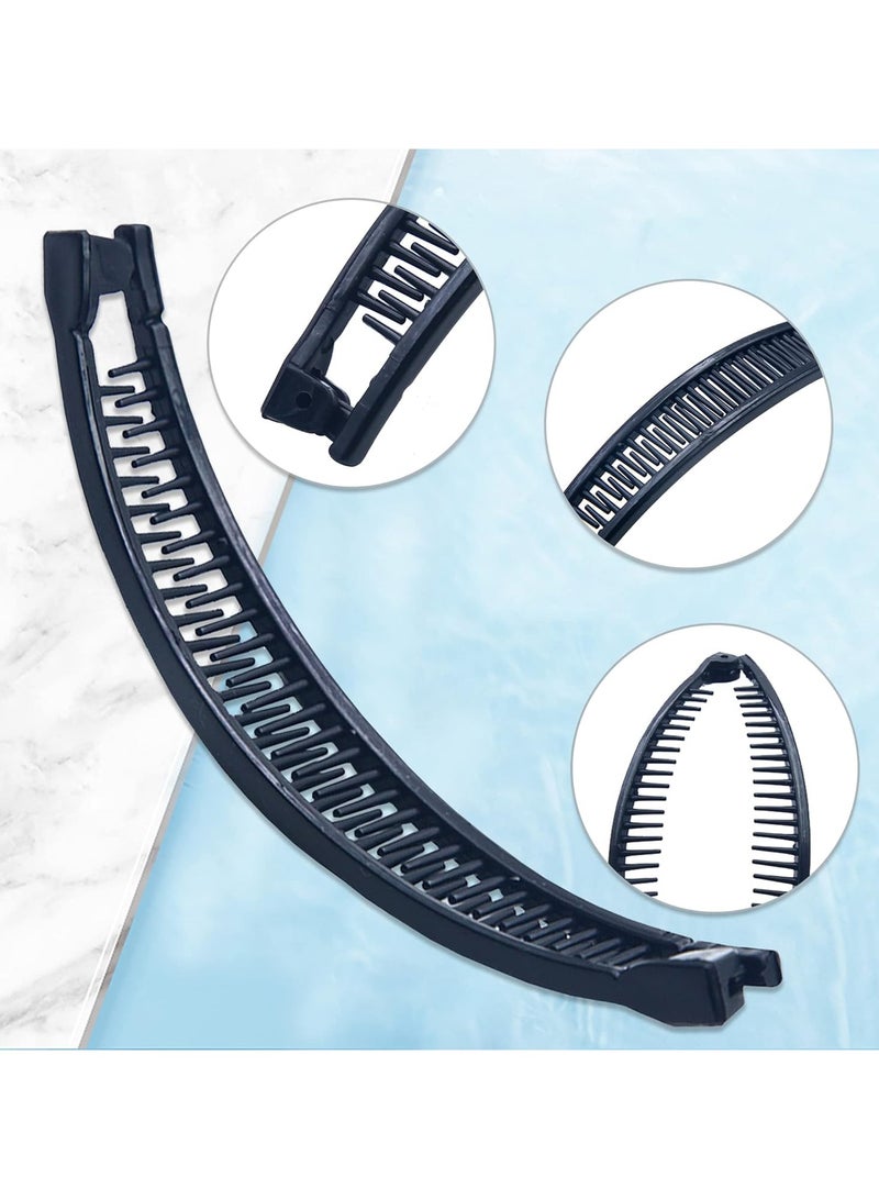 Goolsky اختيار 1 - 3 قطع مشط موز، مشابك شعر للفتيات والنساء، مشبك ذيل سمكة بشكل عتيق لذيل الحصان للشعر الطويل والكثيف، 3 قطع - Image 2