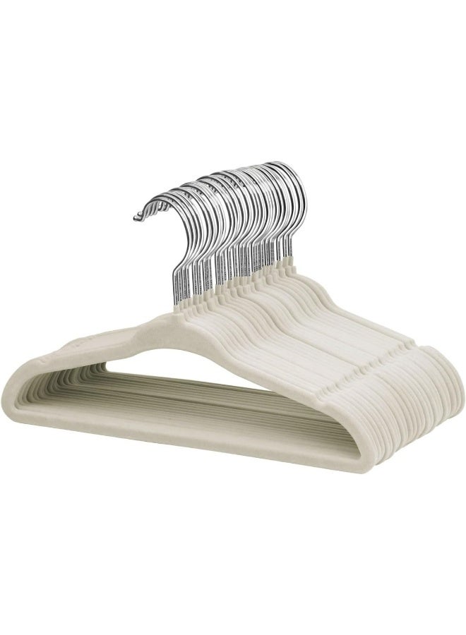 Velvet Hangers, 100 Pieces, White - Image 1