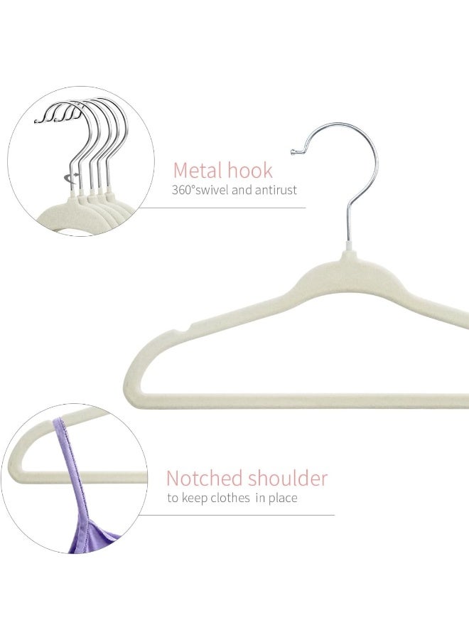 Velvet Hangers, 100 Pieces, White - Image 4