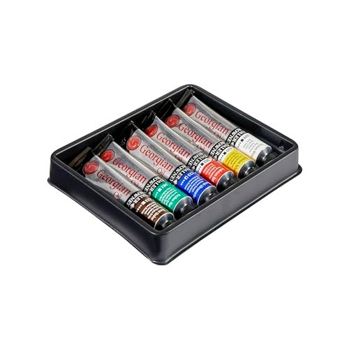 Daler Rowney مجموعة دالر روني جورجيان 6 أنابيب طلاء زيتية للمبتدئين - مجموعة طلاء للكانفاس والورق والمزيد - مستلزمات الطلاء الزيتية للفنانين والطلاب - ألوان زيتية للفنانين بمختلف المهارات - Image 4