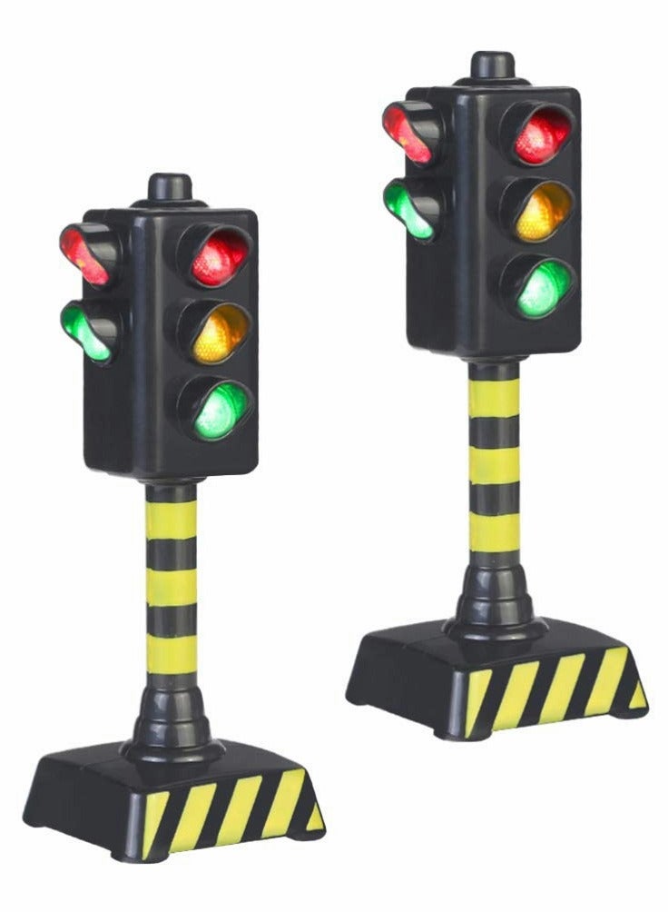 SYOSI Traffic Light Toy, Mini Traffic Signal Light Model Toy Child Educational Toy, Pack of 2 - Image 5