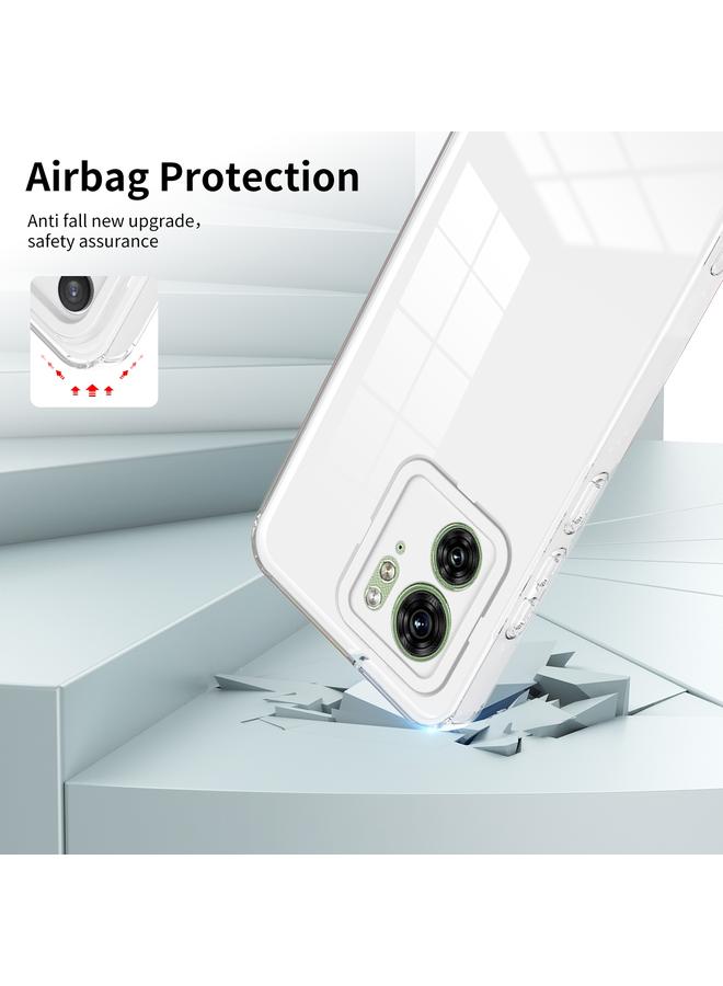 S-TOP Case For Motorola Edge 40 3 in 1 Clear TPU Color PC Frame Phone Case - Image 5