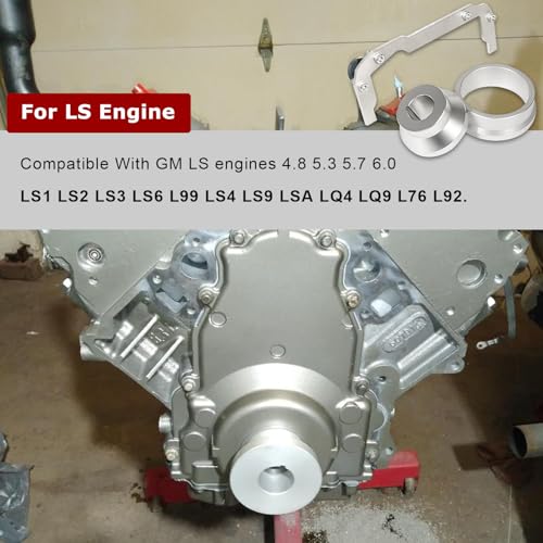 Camoo LS Front Rear Cover Alignment Tool & Oil Pan Alignment Tool Kit Billet Aluminum Rear Main Seal Installer for GM LS Engine 4.8 5.3 5.7 6.0 LS1 LS2 LS3 LS6 L99 LS4 LS9 LSA LQ4 LQ9 L76 L92 - Image 3