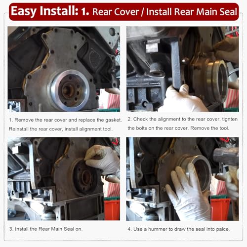 Camoo LS Front Rear Cover Alignment Tool & Oil Pan Alignment Tool Kit Billet Aluminum Rear Main Seal Installer for GM LS Engine 4.8 5.3 5.7 6.0 LS1 LS2 LS3 LS6 L99 LS4 LS9 LSA LQ4 LQ9 L76 L92 - Image 4