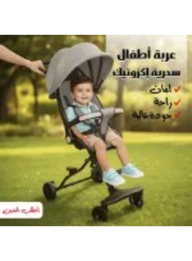 Exotic Baby Stroller with Canopy and Adjustable Push Handle - Image 1