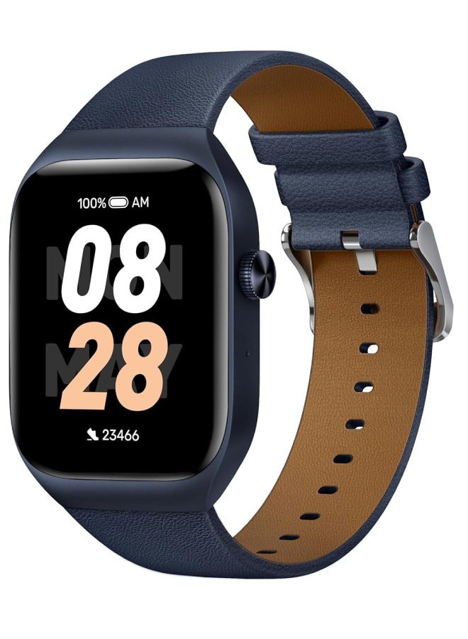 ميبرو ساعة T2 الذكية للاتصال، مكالمات بلوتوث، 105 وضع رياضي، نطاق مزدوج - أزرق داكن - Image 2