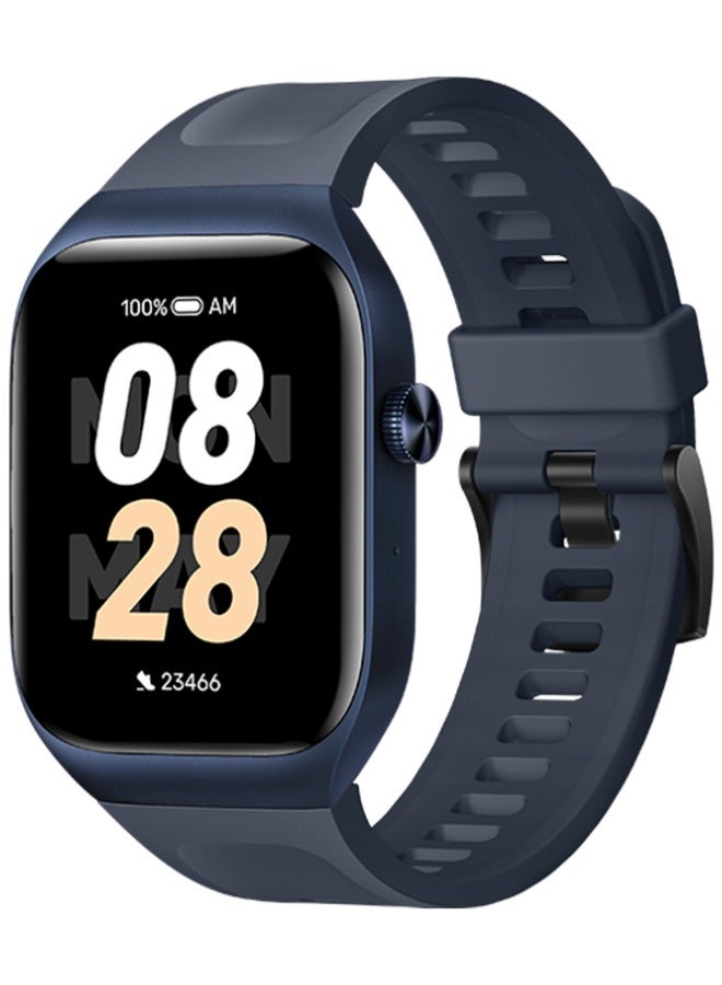 ميبرو ساعة T2 الذكية للاتصال، مكالمات بلوتوث، 105 وضع رياضي، نطاق مزدوج - أزرق داكن - Image 3