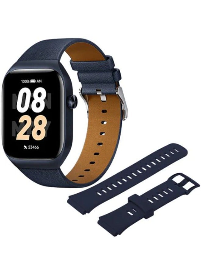 ميبرو ساعة T2 الذكية للاتصال، مكالمات بلوتوث، 105 وضع رياضي، نطاق مزدوج - أزرق داكن - Image 4