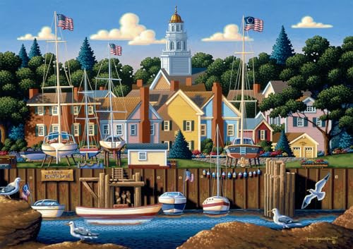 Buffalo Games Eric Dowdle Marblehead Jigsaw Puzzle for Adults Challenging Puzzle Perfect for Game Nights Finished Size is 2125 x 1500 - Image 1